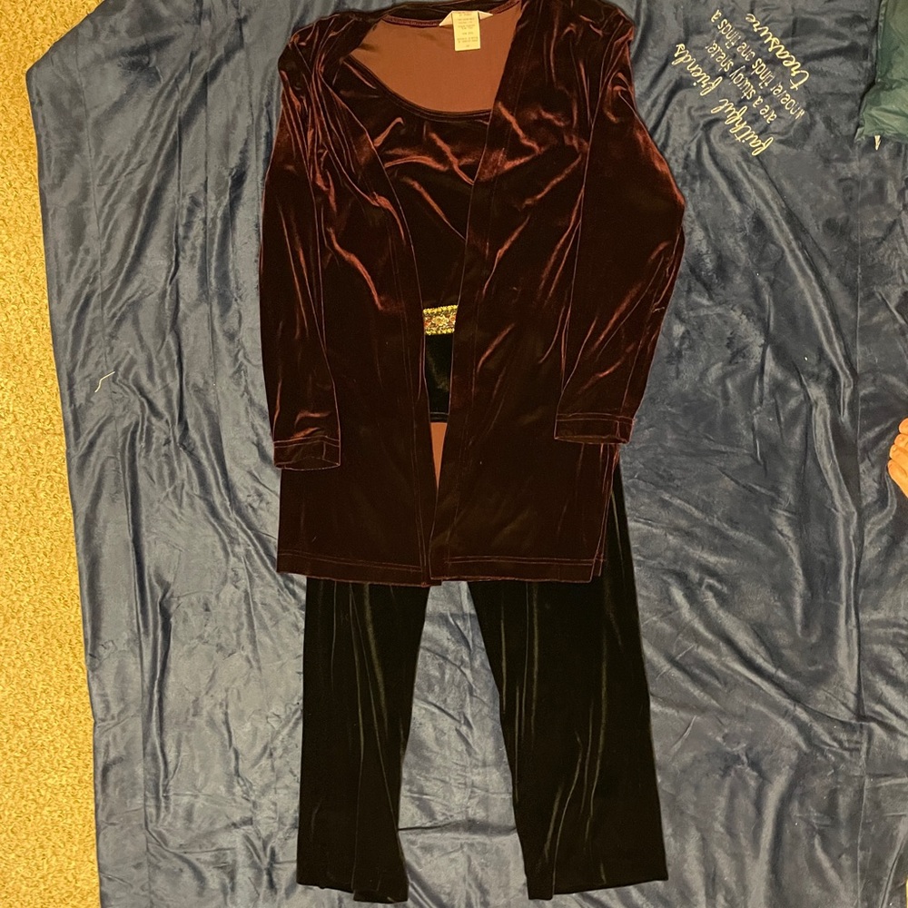 Two Piece Velvet Suit